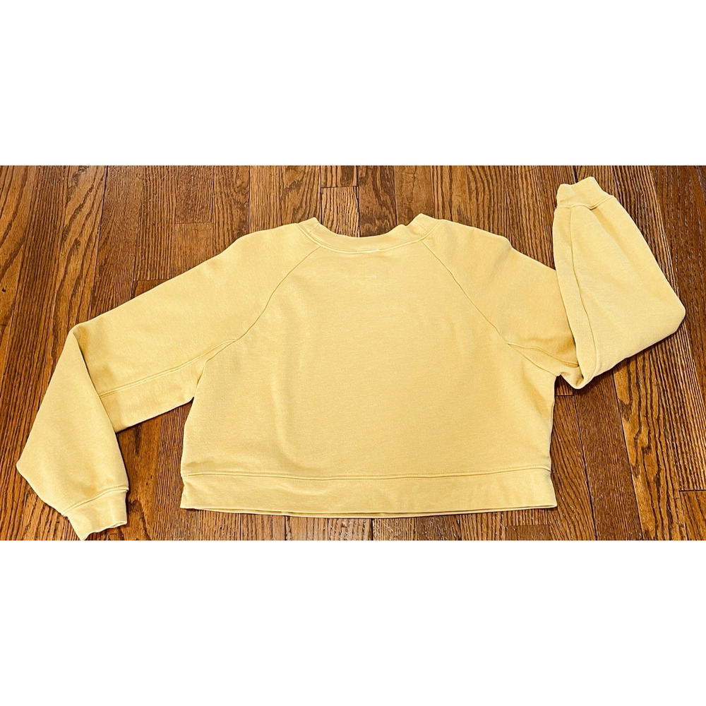 Classic Rock Couture Sweatshirt Mustard Yellow Desert Sunset Crop Retro Size Sm - Picture 6 of 10